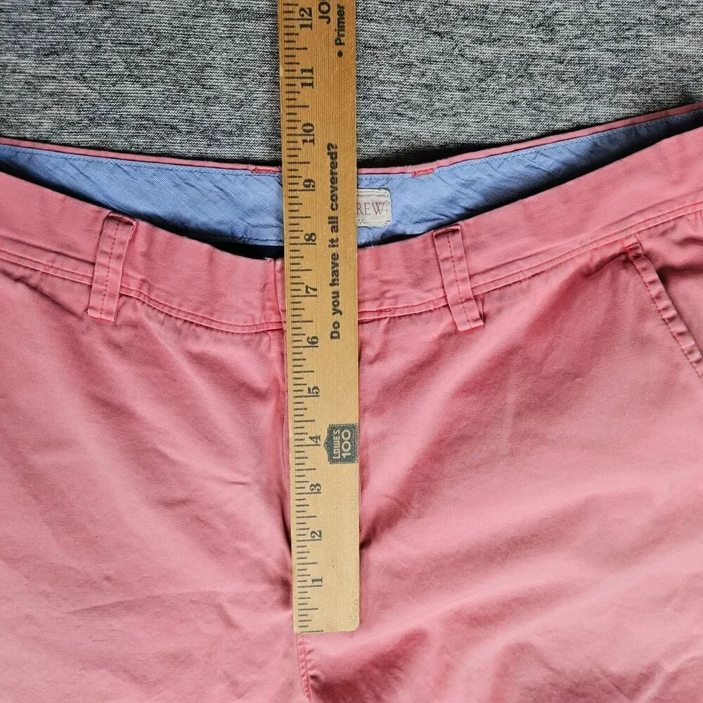 J Crew Chino Shorts Men's 34 Salmon Pink Cotton Casual Preppy Summer 10